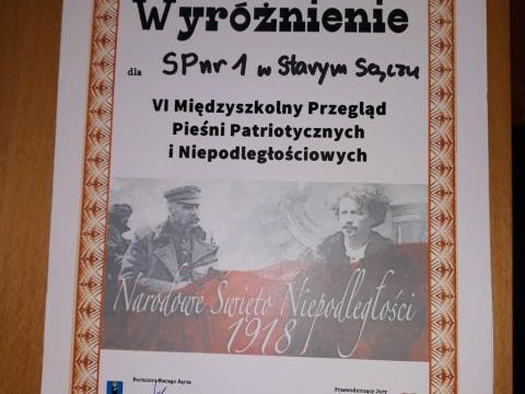 Wyróżnienie w Gminnym Przeglądzie Piosenek PatriotycznychWyróżnienie w Gminnym Przeglądzie Piosenek Patriotycznych