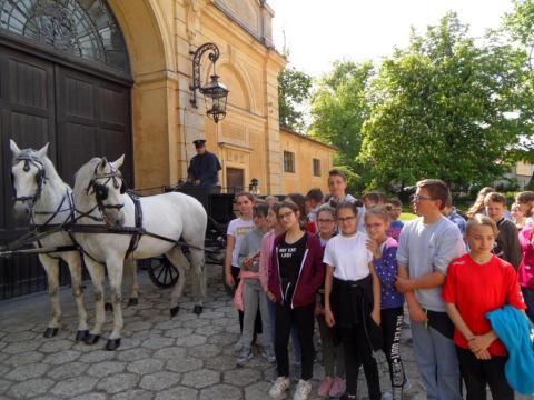 Klasy 6b i 6c na wycieczce klasowej do Łańcuta.