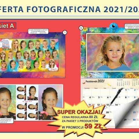 Sesja fotograficzna dla klas 1, 5, 6,7 oraz 8.