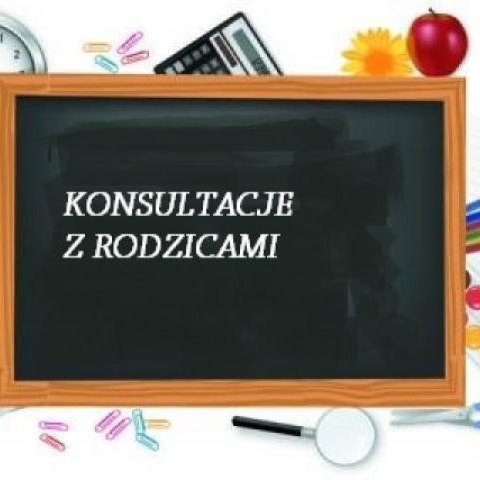 Harmonogram konsultacji nauczycieli z rodzicami  w roku szkolnym 2021/2022 II okres