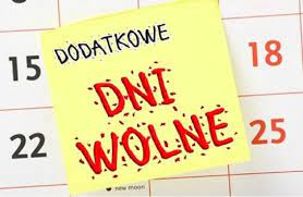 Wykaz dodatkowych dni wolnych od zajęć dydaktyczno – wychowawczych w roku szkolnym 2022/2023.