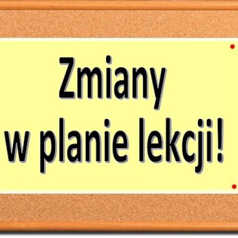 UWAGA! Zmiana podziału godzin.