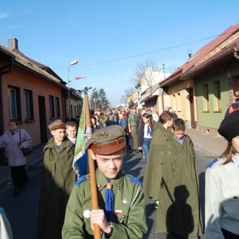 Harcerze 5 HDH SOKOŁY uczestniczyli w obchodach Świeta Niepodległosci.