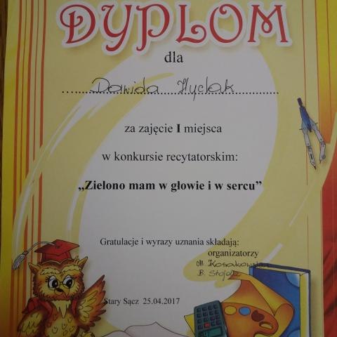Szkolny konkurs recytatorski klas I-III